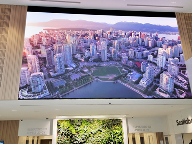Desay Series TVB 2.500 · direct view LED · ultra fine pixel installation panel · novastar novalct platform · installation · Vancouver