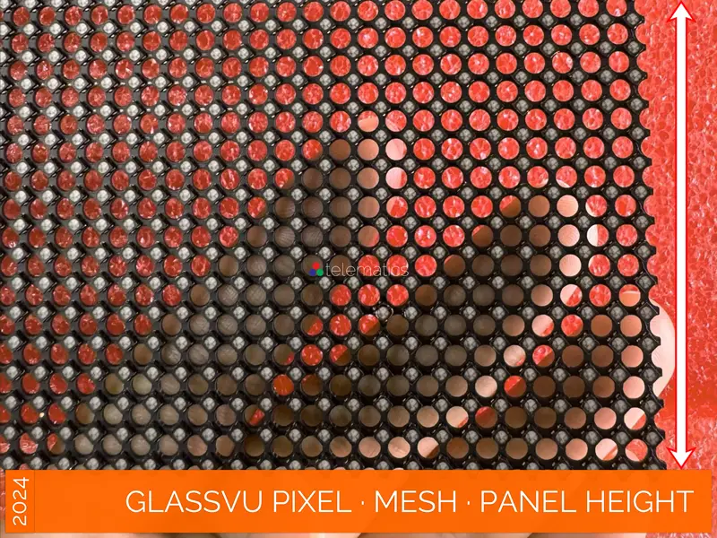 GlassVu · Pixel Mesh · direct view transparent LED display panel · 90% transparency · full pixel range · organosilicon polymer adhesive installation to glass · panel height · novastar taurus · viplex · vnnox · review · price · cost · priced from $519 per panel